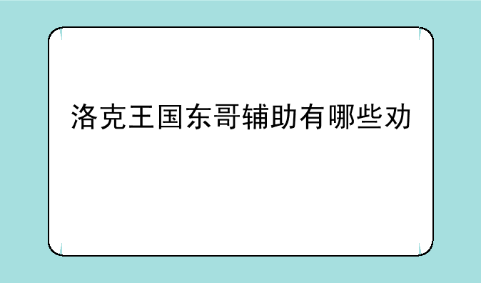 洛克王国东哥辅助有哪些功能