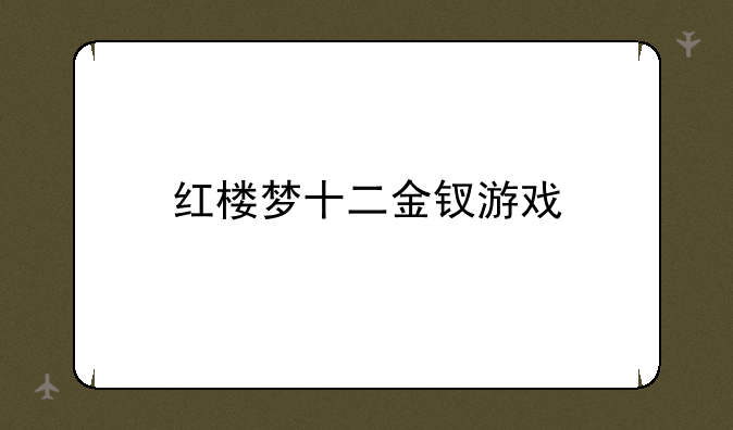 红楼梦十二金钗游戏