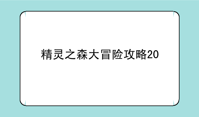 精灵之森大冒险攻略20