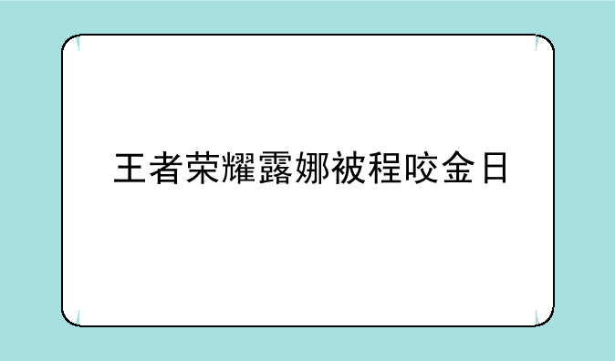 王者荣耀露娜被程咬金日