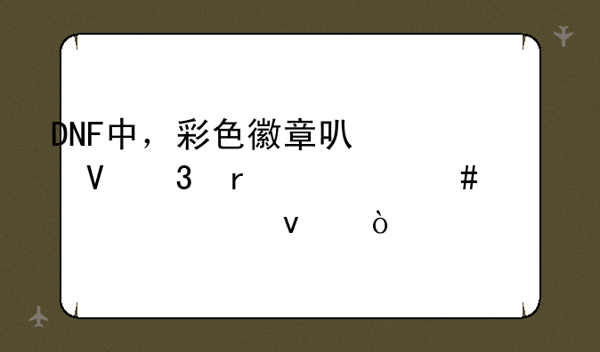 DNF中，彩色徽章可以镶嵌在什么装备上面？