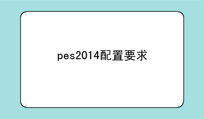 pes2014配置要求