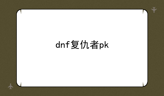 dnf复仇者pk