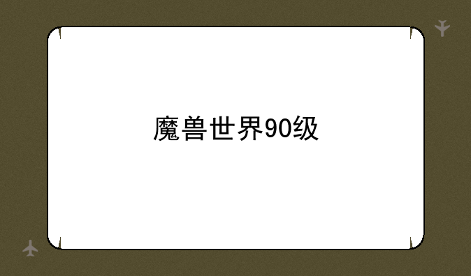 魔兽世界90级